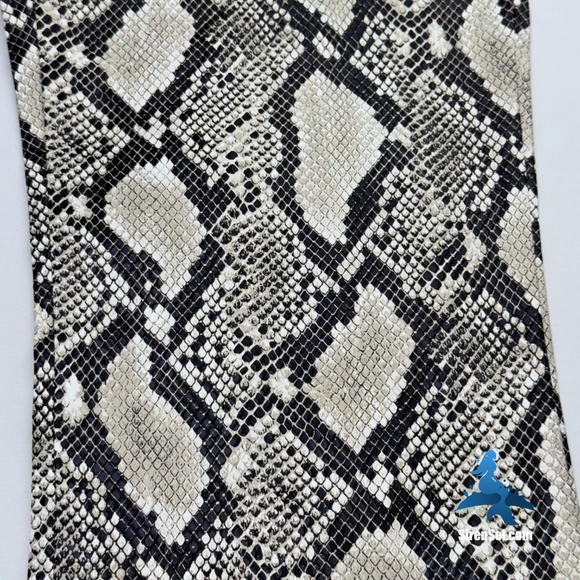 1151 NWT Choosy Elizabeth Faux Leather Pants – Size 4 - Black/Cream Snakeskin - Picture 11 of 16